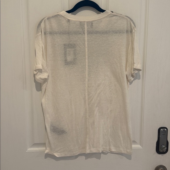 The kooples White Linen & Beaded T-shirt - Picture 6 of 8